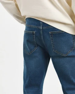 Jacamo Tapered Fit Stretch Jeans Mid Wash