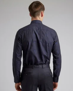 Ted Baker Floral Jacquard Slim Fit Shirt