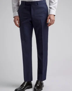 Ted Baker Slim Fit Wool Overcheck Trouser Reg