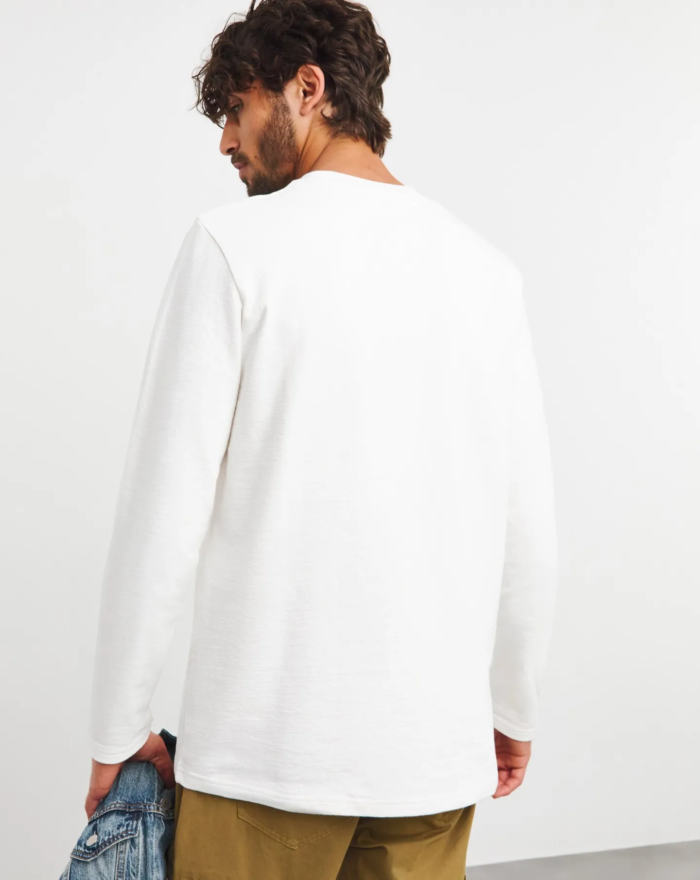 Jacamo Textured Long Sleeve T-Shirt Long