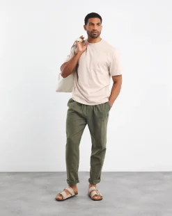 Jacamo Textured Marl Relaxed Fit Pocket T-Shirt Long