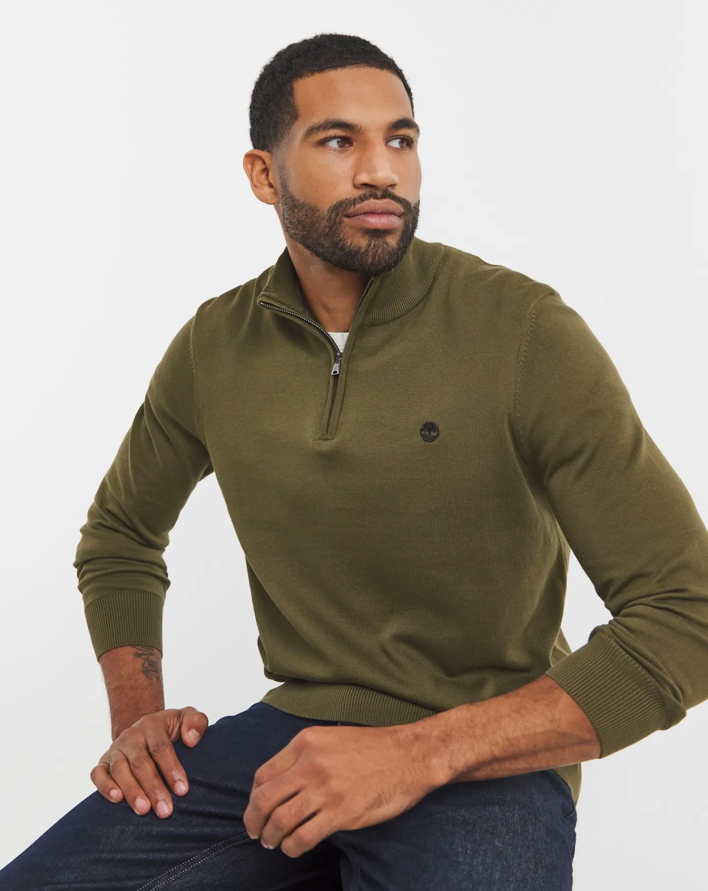 Timberland Cotton 1/4 Zip Jumper