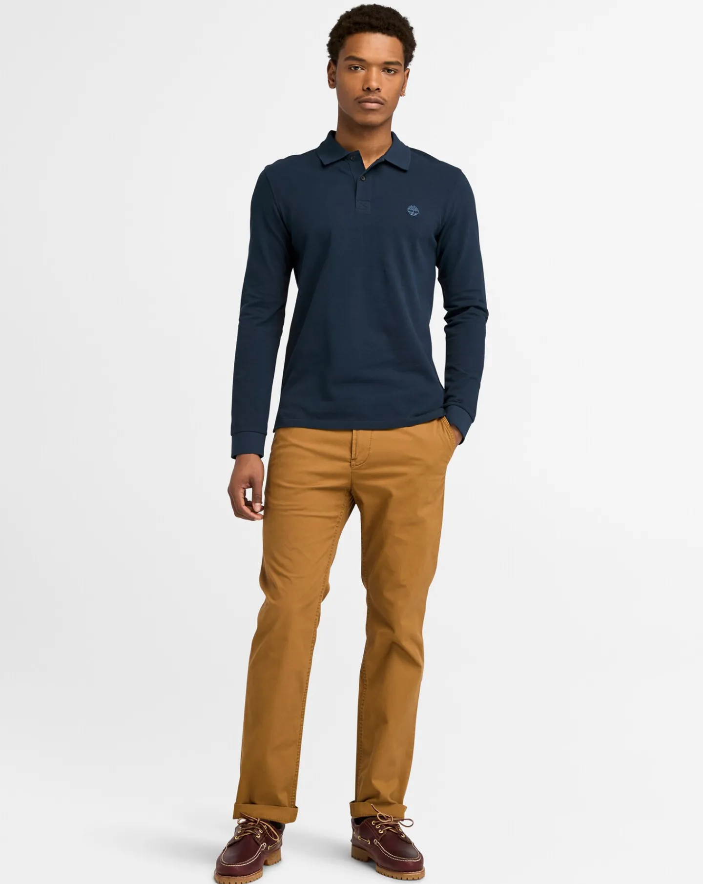 Timberland Long Sleeve Millers River Pique Polo