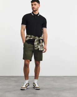 Jacamo Tipped Pique Polo Long