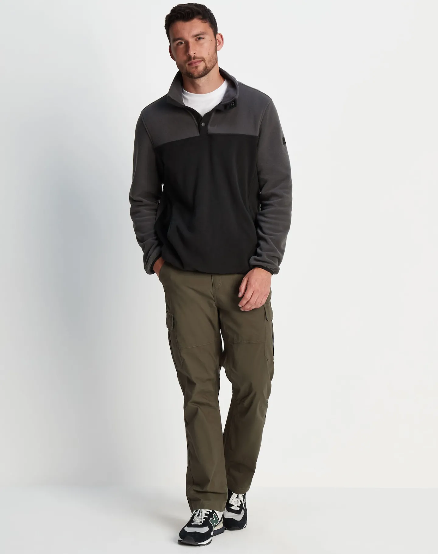 Tog 24 Tog24 Farlow Mens Press Stud Neck Fleece