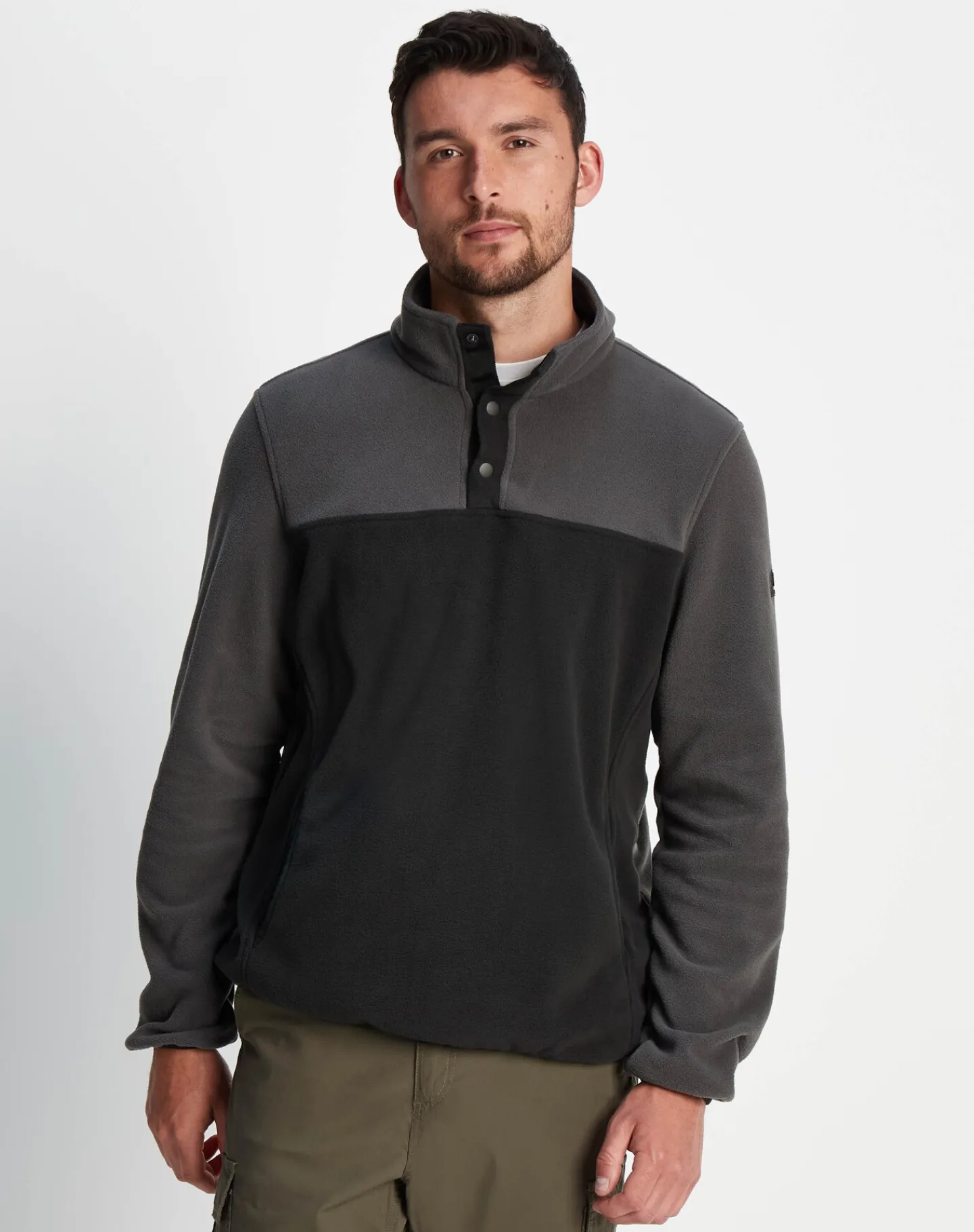 Tog 24 Tog24 Farlow Mens Press Stud Neck Fleece