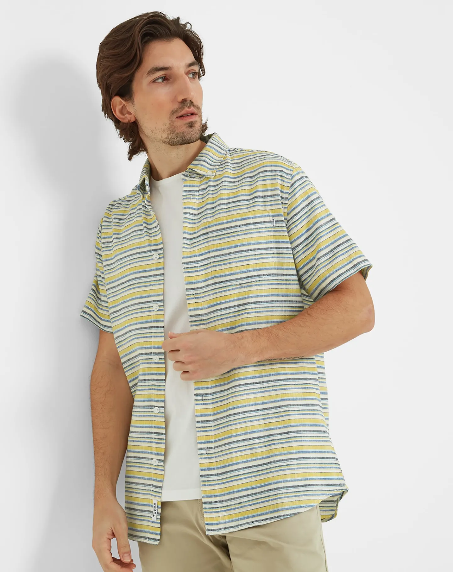 Tog 24 Tog24 Harold Mens Ss Stripe Shirt