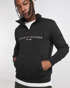 Tommy Hilfiger Logo 1/4 Zip Sweatshirt