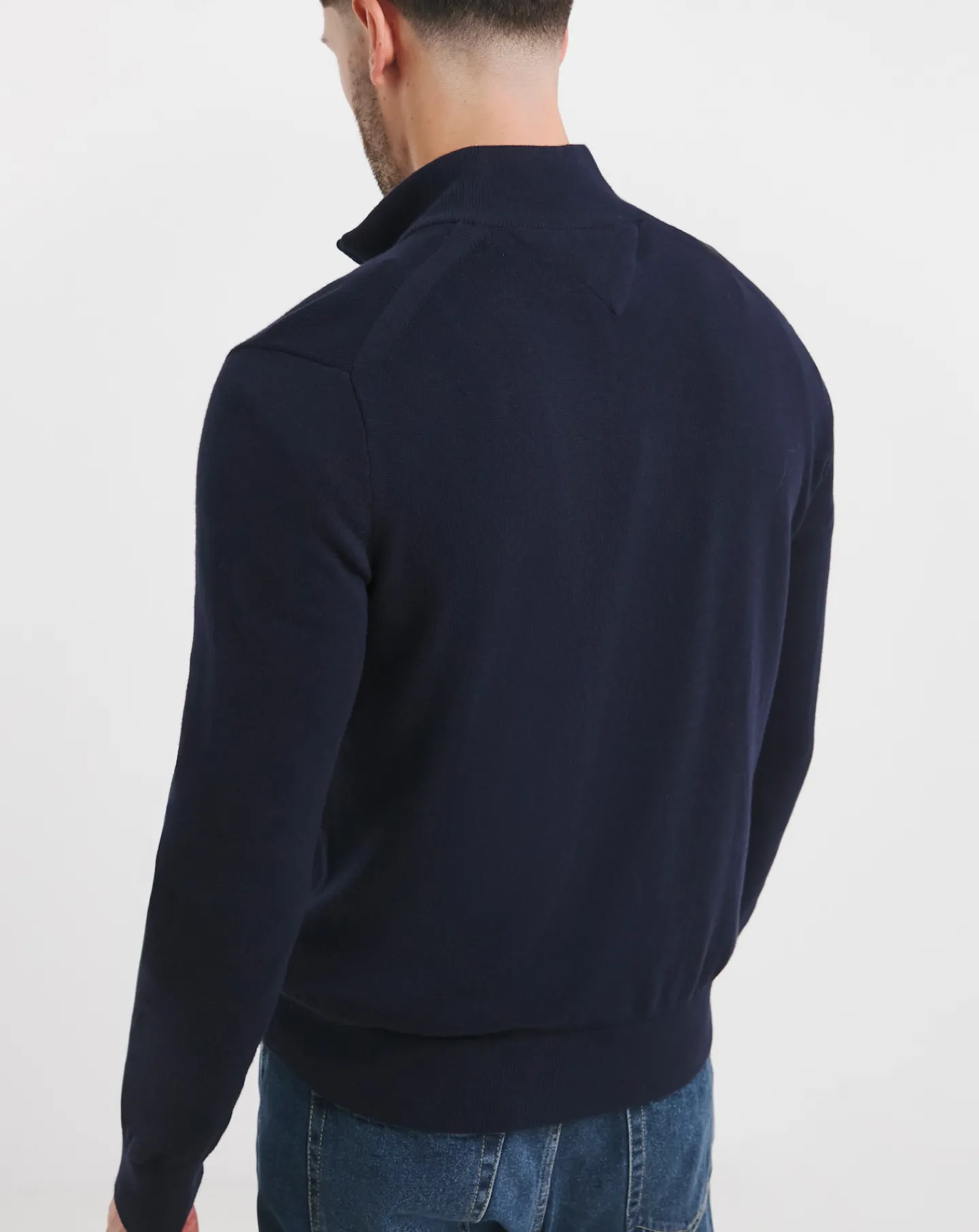 Tommy Hilfiger Cotton Cashmere Quarter Zip Jumper