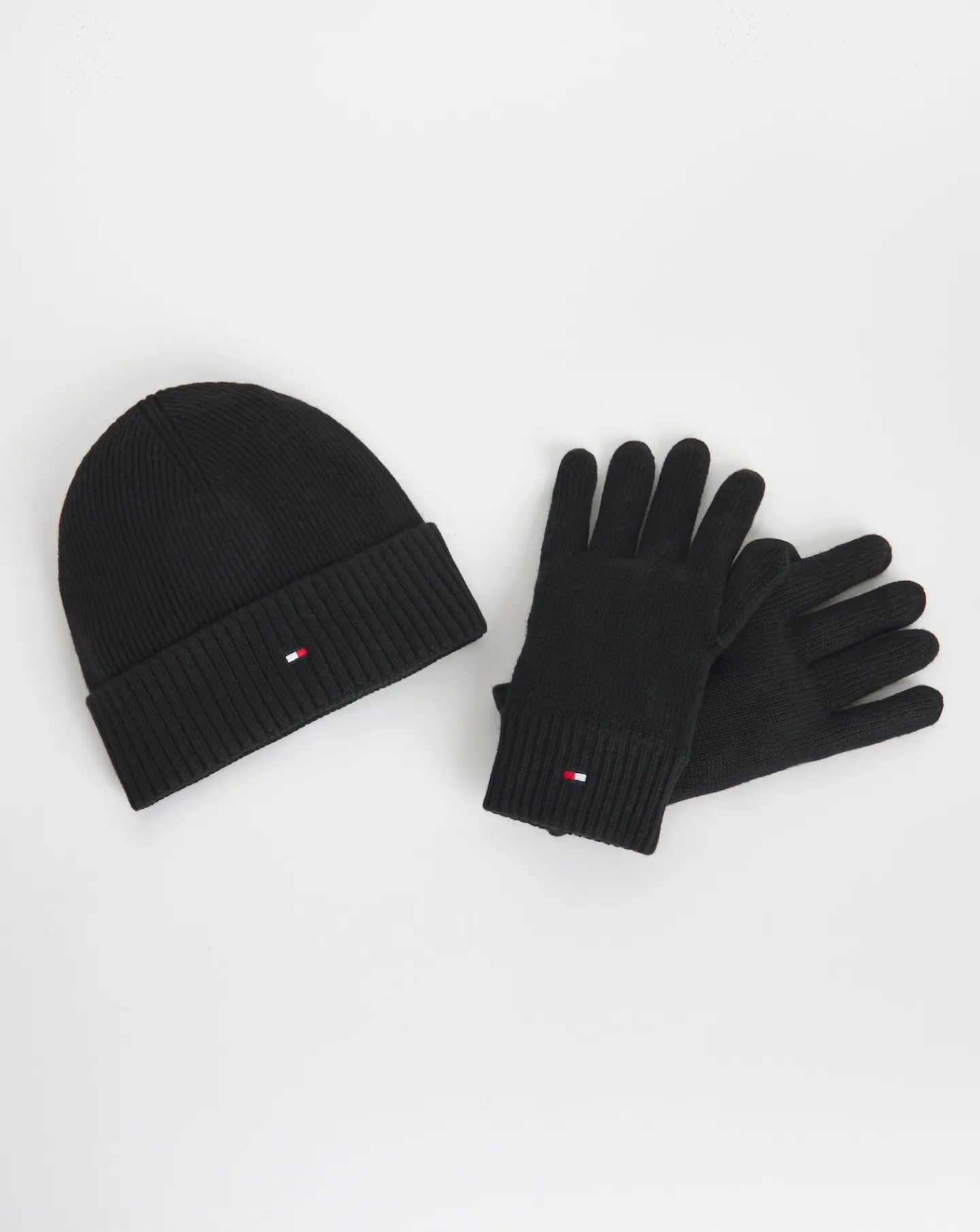 Tommy Hilfiger Flag Pima Cotton Beanie & Glove Gift Set