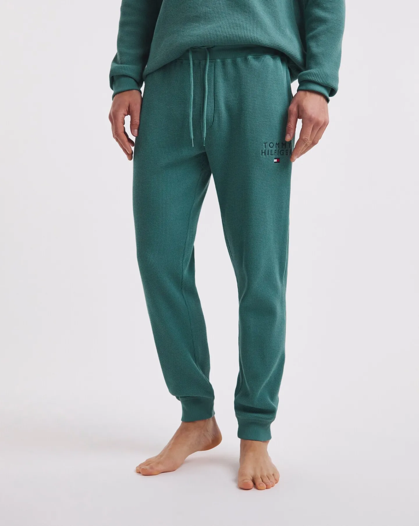 Tommy Hilfiger Green Waffle Lounge Pant
