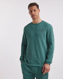 Tommy Hilfiger Green Waffle Lounge Top