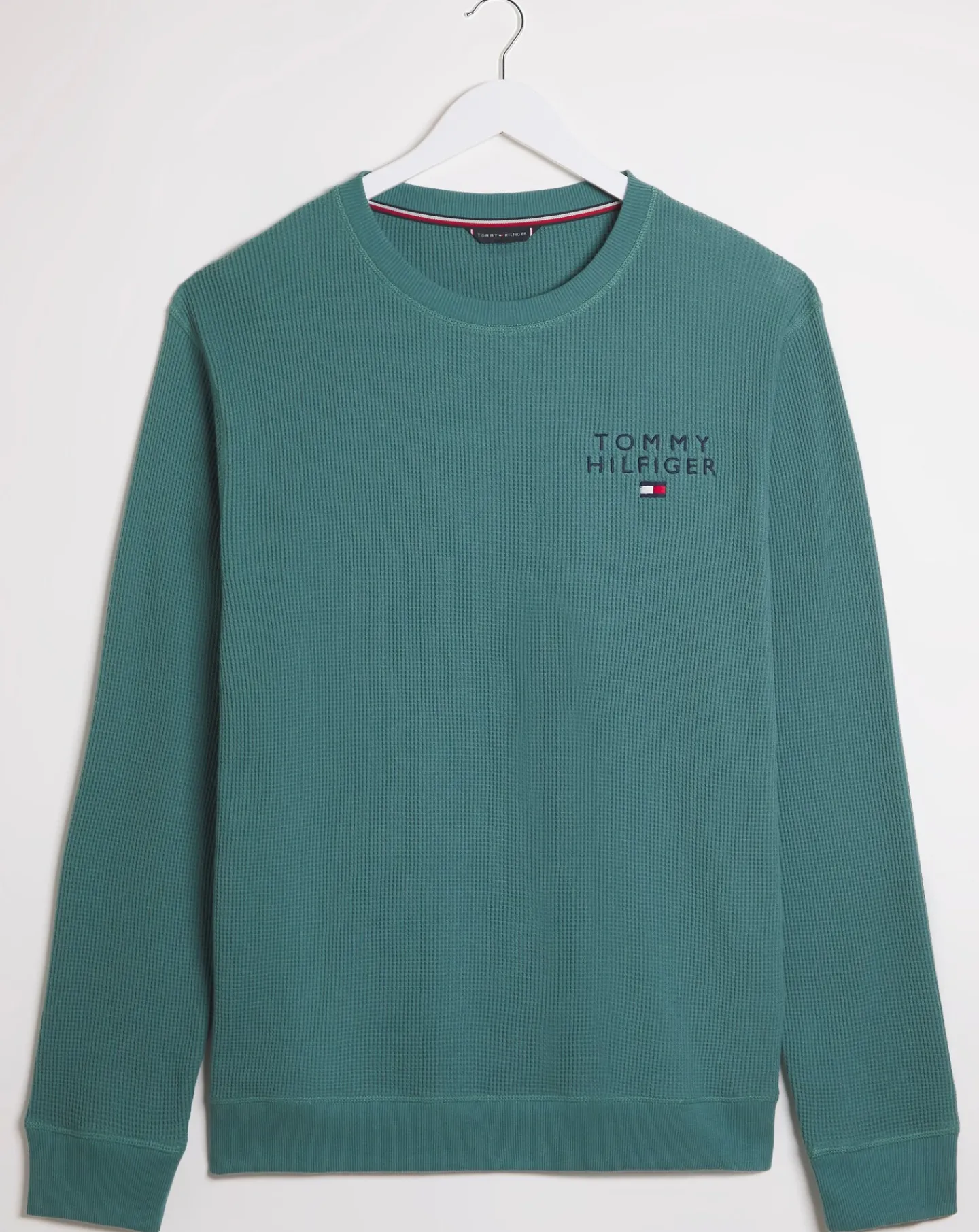 Tommy Hilfiger Green Waffle Lounge Top