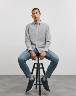 Tommy Hilfiger Navy Easy Stripe Long Sleeve Shirt