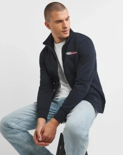 Tommy Hilfiger Flag Embroidered Full Zip Sweatshirt