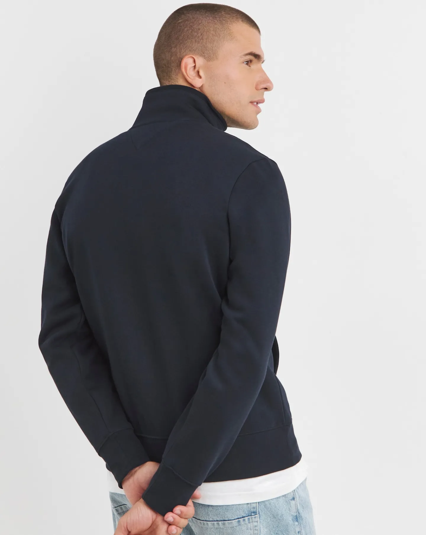 Tommy Hilfiger Flag Embroidered Full Zip Sweatshirt