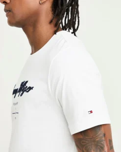 Tommy Hilfiger Short Sleeve Script Logo T-Shirt