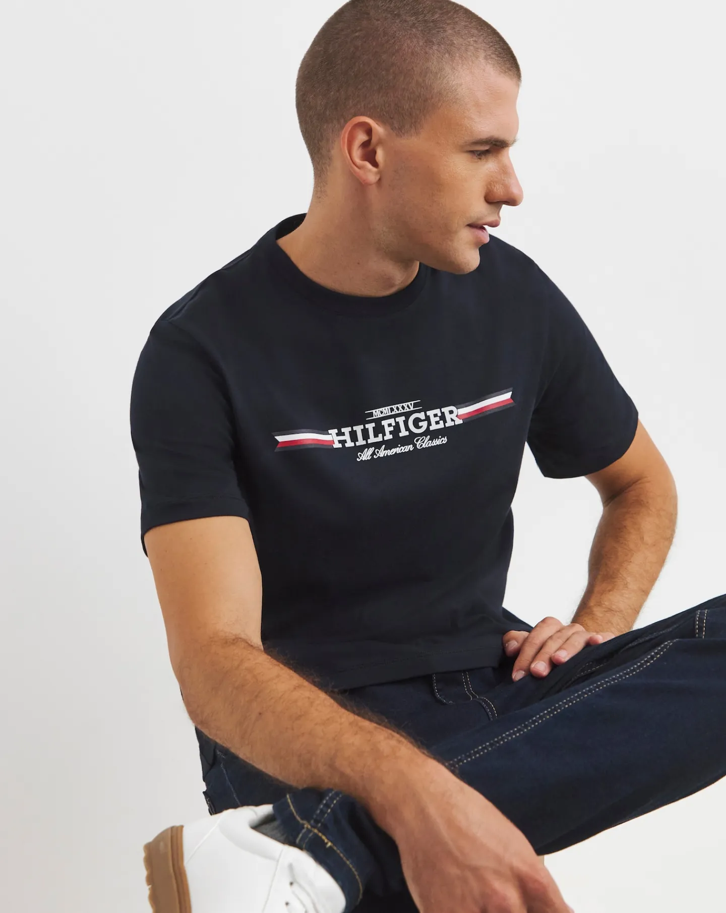 Tommy Hilfiger Short Sleeve Chest Stripe T-Shirt