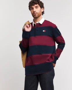 Tommy Jeans Stripe Badge Rugby Polo