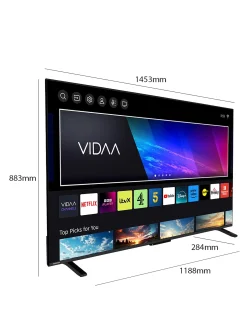 Toshiba 65UV2F53DBU 65in Smart TV 4K UHD HDR LCD Freely TV with Amazon Alexa