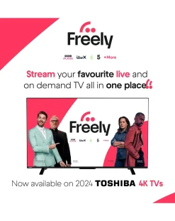 Toshiba 65UV2F53DBU 65in Smart TV 4K UHD HDR LCD Freely TV with Amazon Alexa