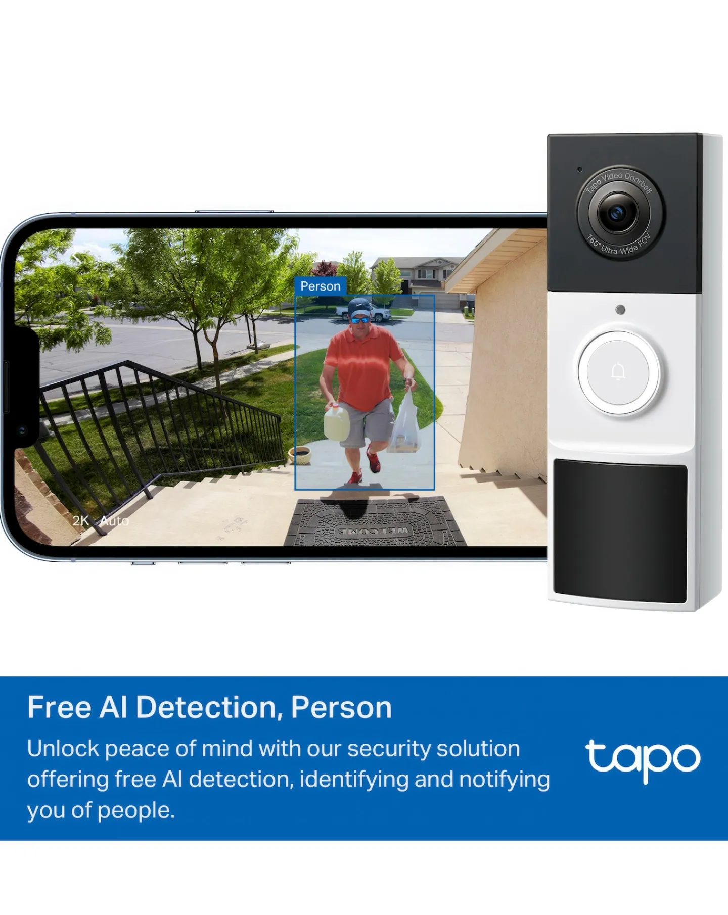 TP-Link D210 2k Video Doorbell With Chime