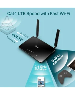 TP-Link MR200 AC750 Wireless Dual Band 4G LTE Router