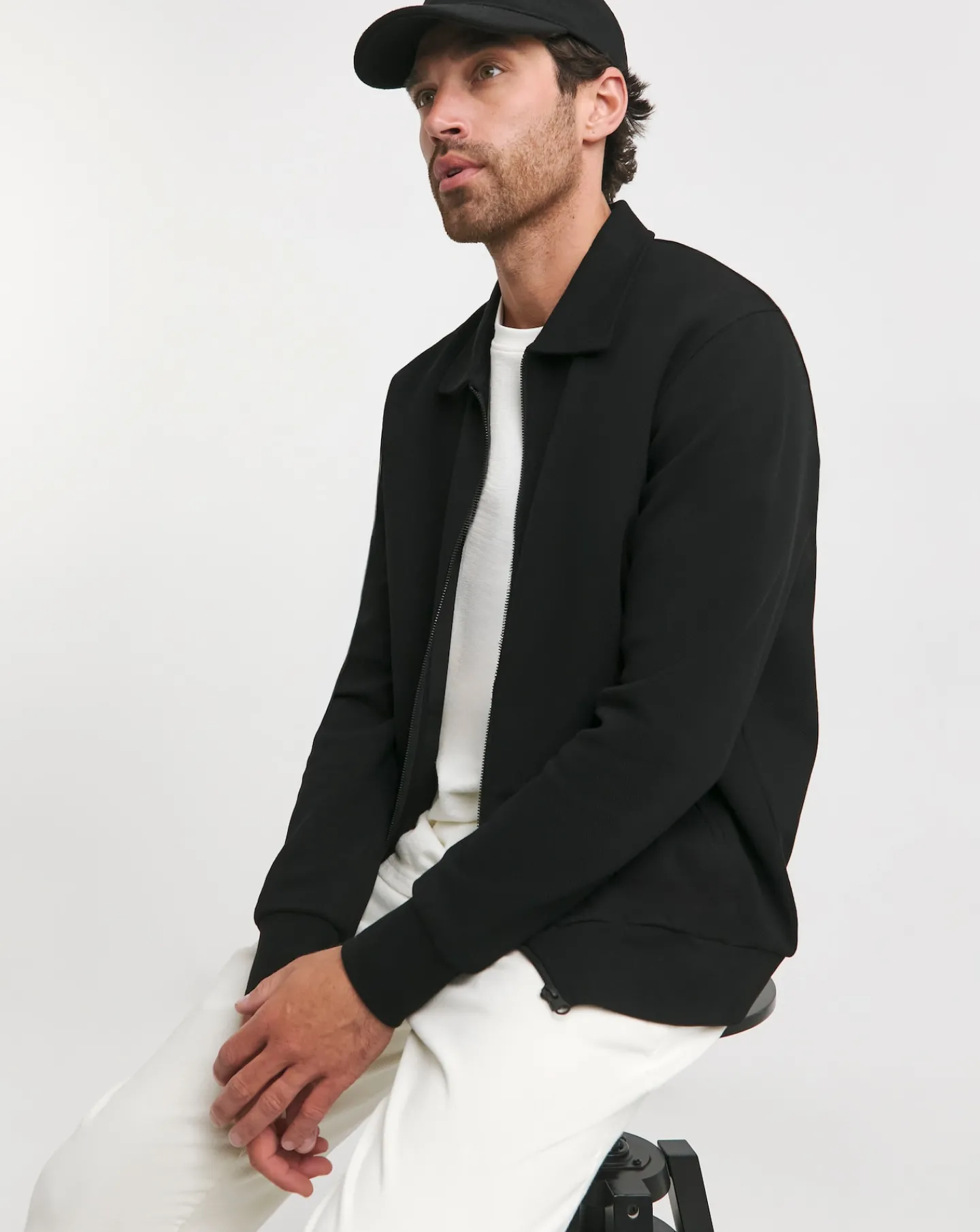 Jacamo Twill Zip Harrington Jacket Reg