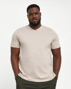 Jacamo V Neck Marl T-Shirt Long