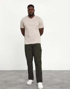 Jacamo V Neck Marl T-Shirt Long