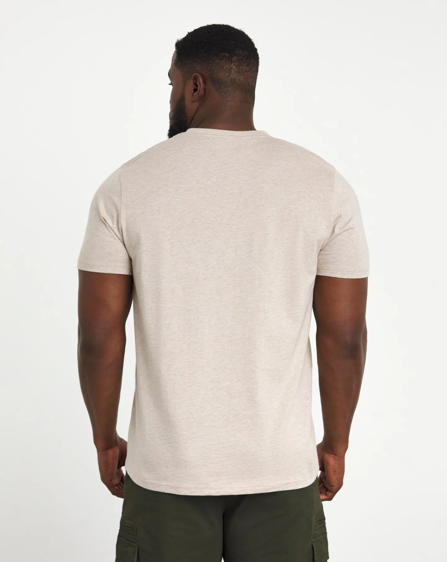 Jacamo V Neck Marl T-Shirt Long