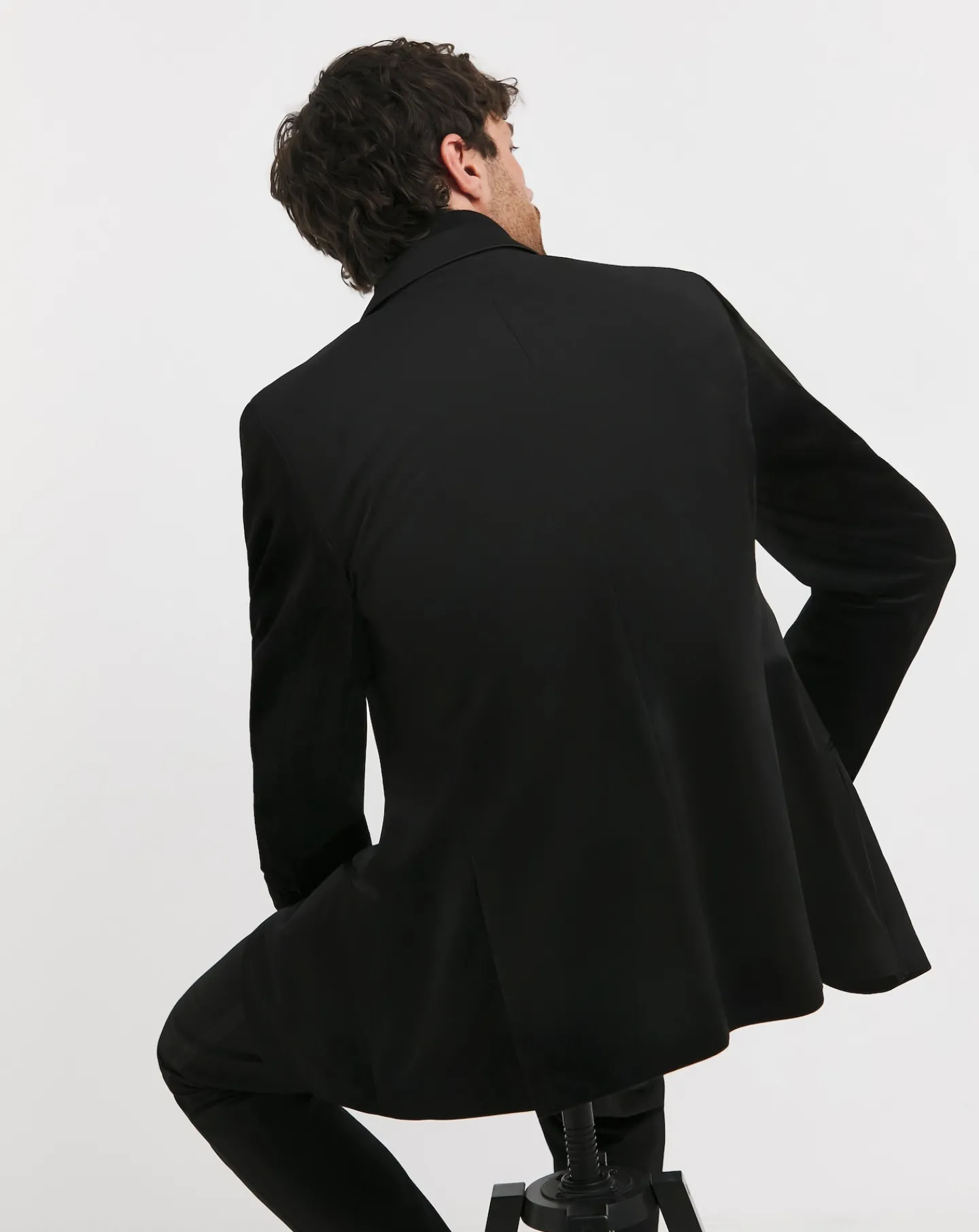 Jacamo Velvet Satin Lapel Blazer Regular