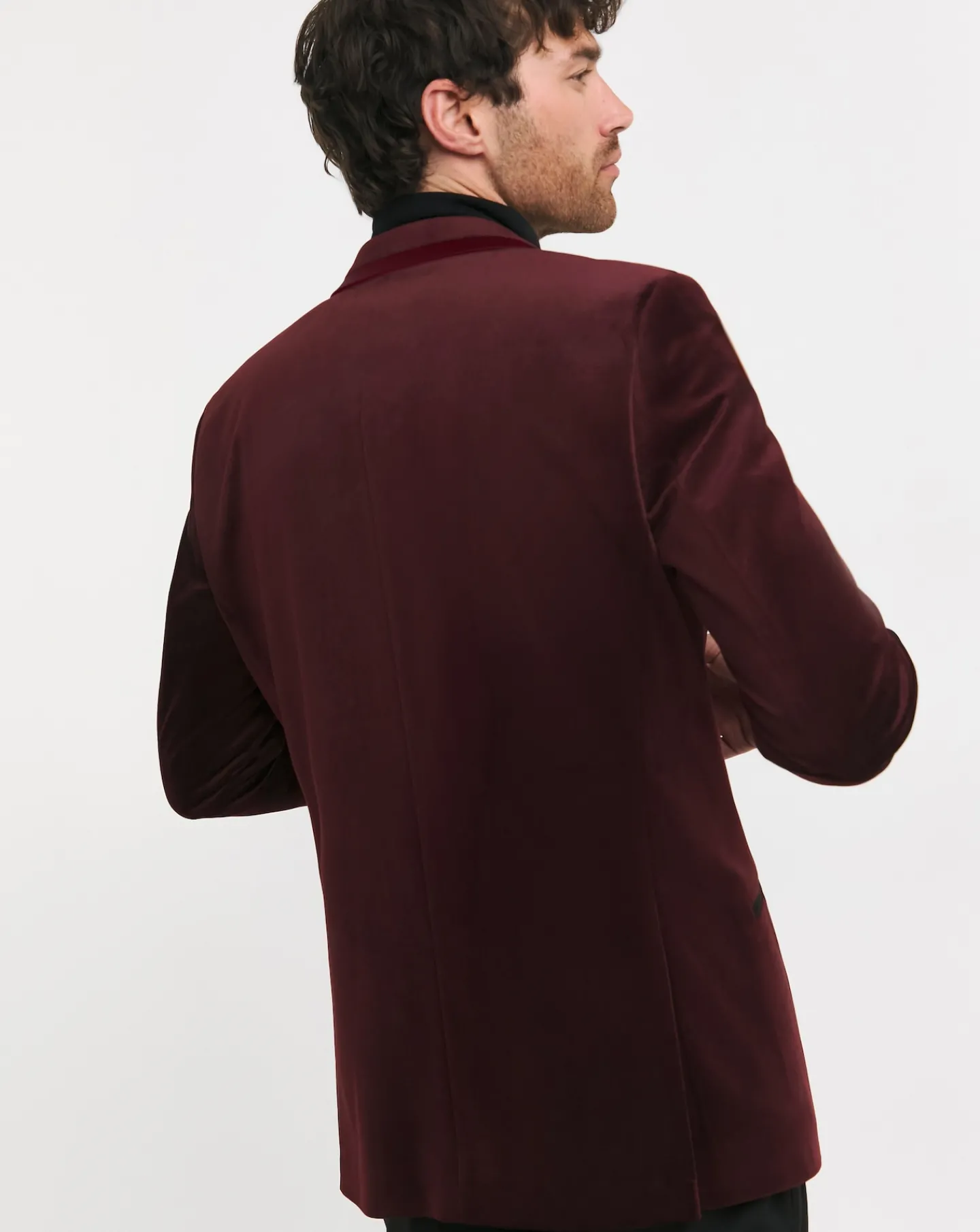 Jacamo Velvet Satin Lapel Blazer Regular