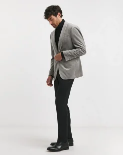 Jacamo Velvet Satin Lapel Shawl Collar Blazer