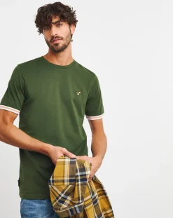 Voi Contrast Sleeve Cuff T-Shirt