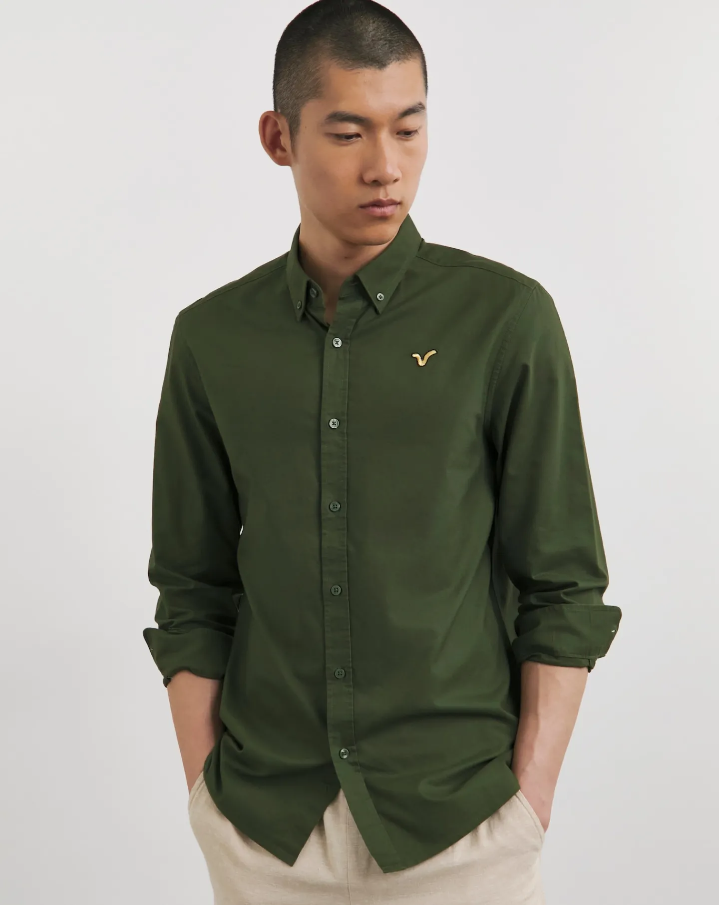 Voi Long Sleeve Oxford Shirt Long Length