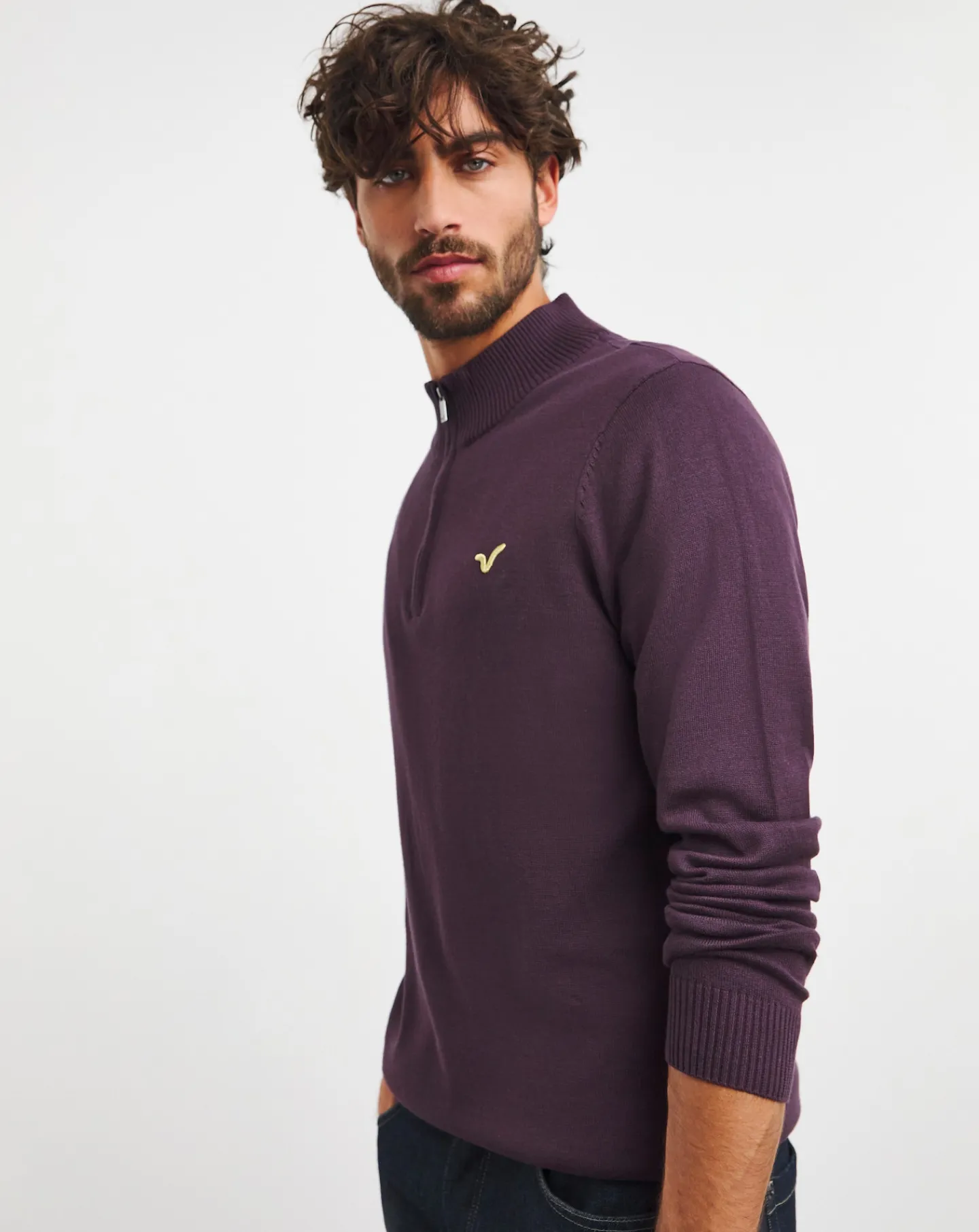Voi Storm 1/2 Zip Knitted Jumper