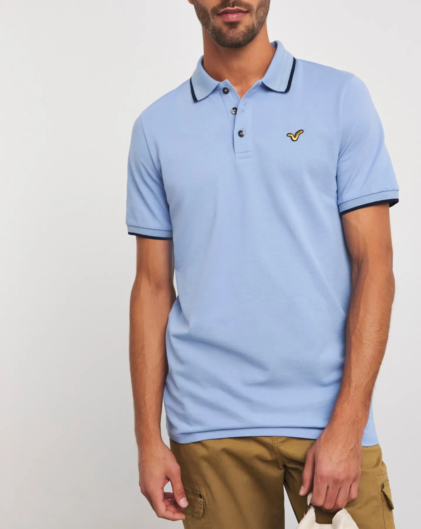 Voi Tipped Collar Long Length Polo