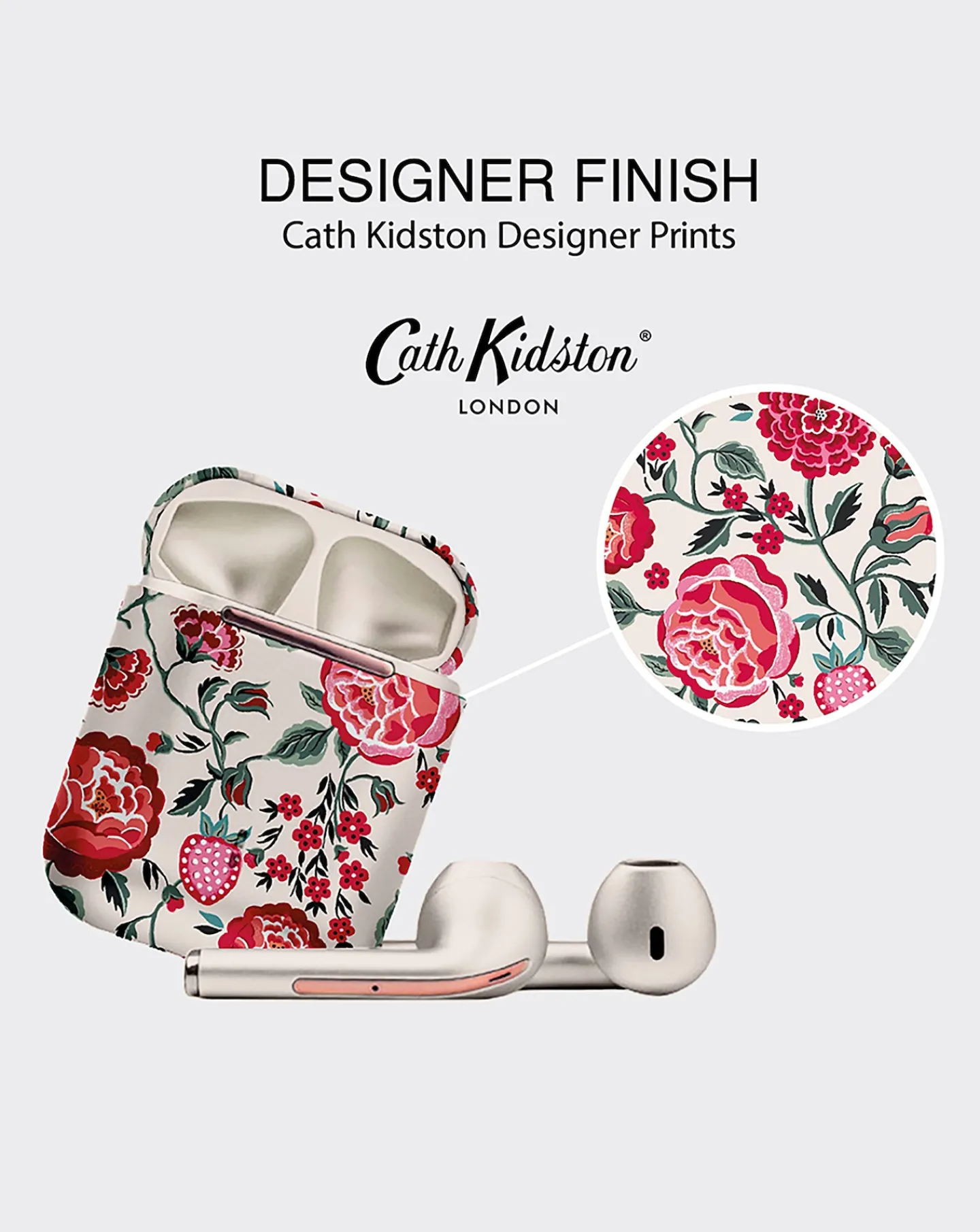 VQ Wren Wireless Earbuds - Cath Kidston Strawberry Garden