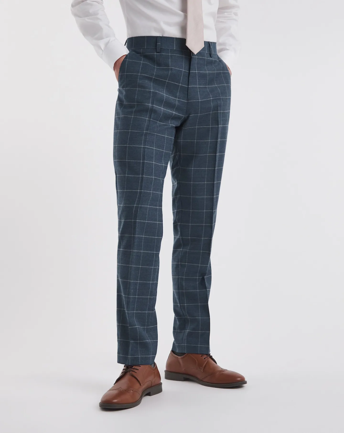 William Hunt Flannel Check Suit Trouser