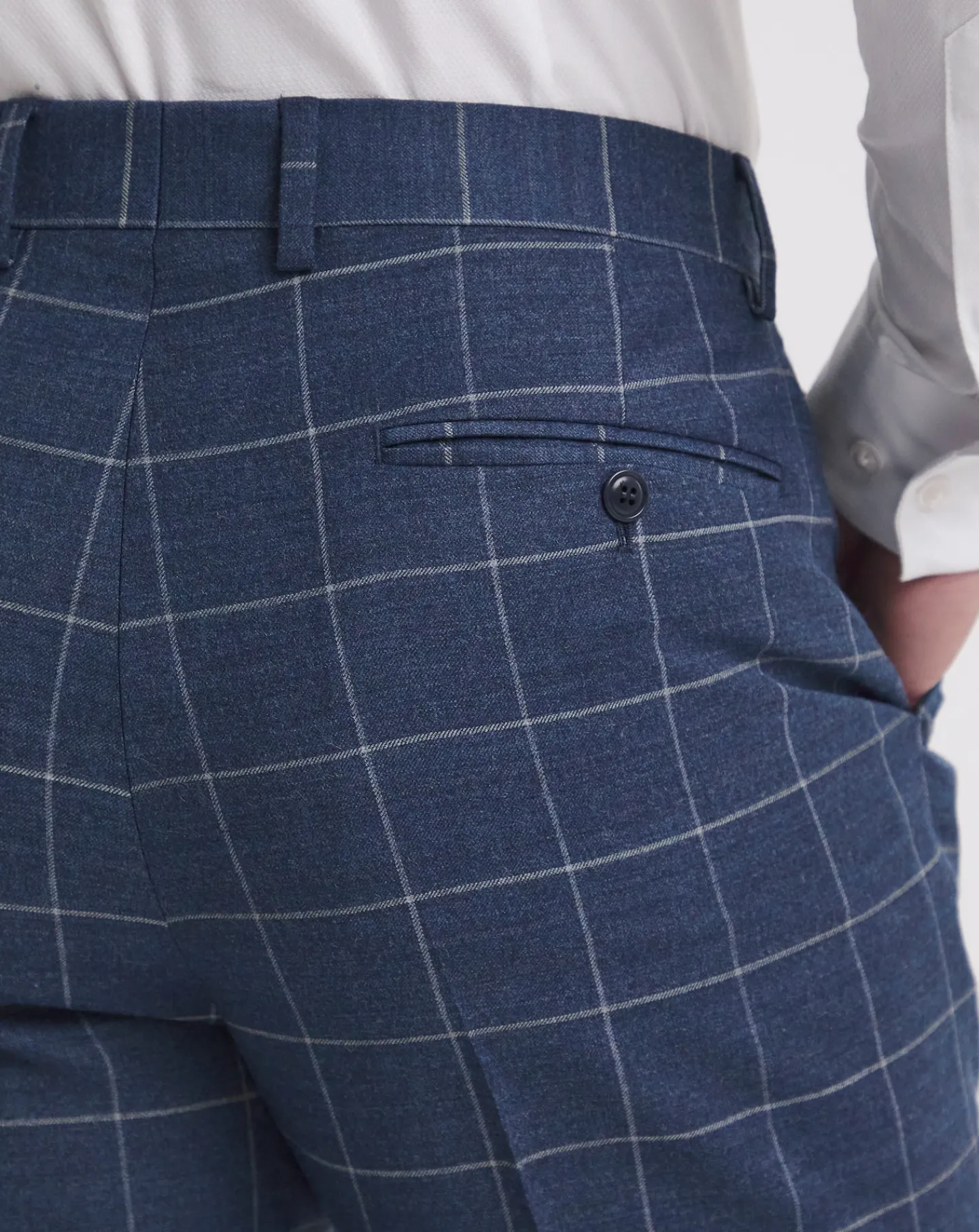 William Hunt Flannel Check Suit Trouser