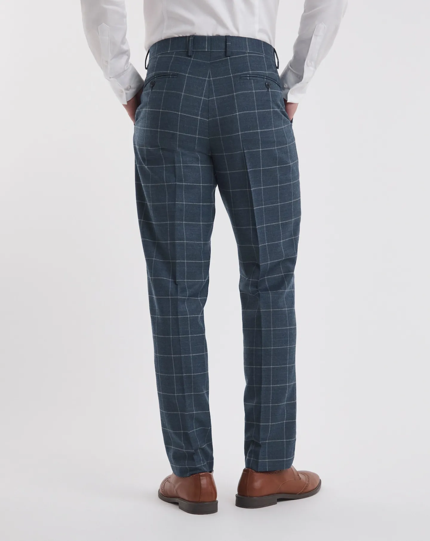William Hunt Flannel Check Suit Trouser