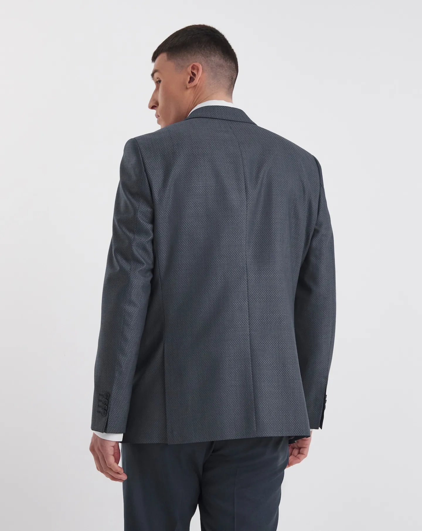 William Hunt Jacquard Satin Lapel Blazer