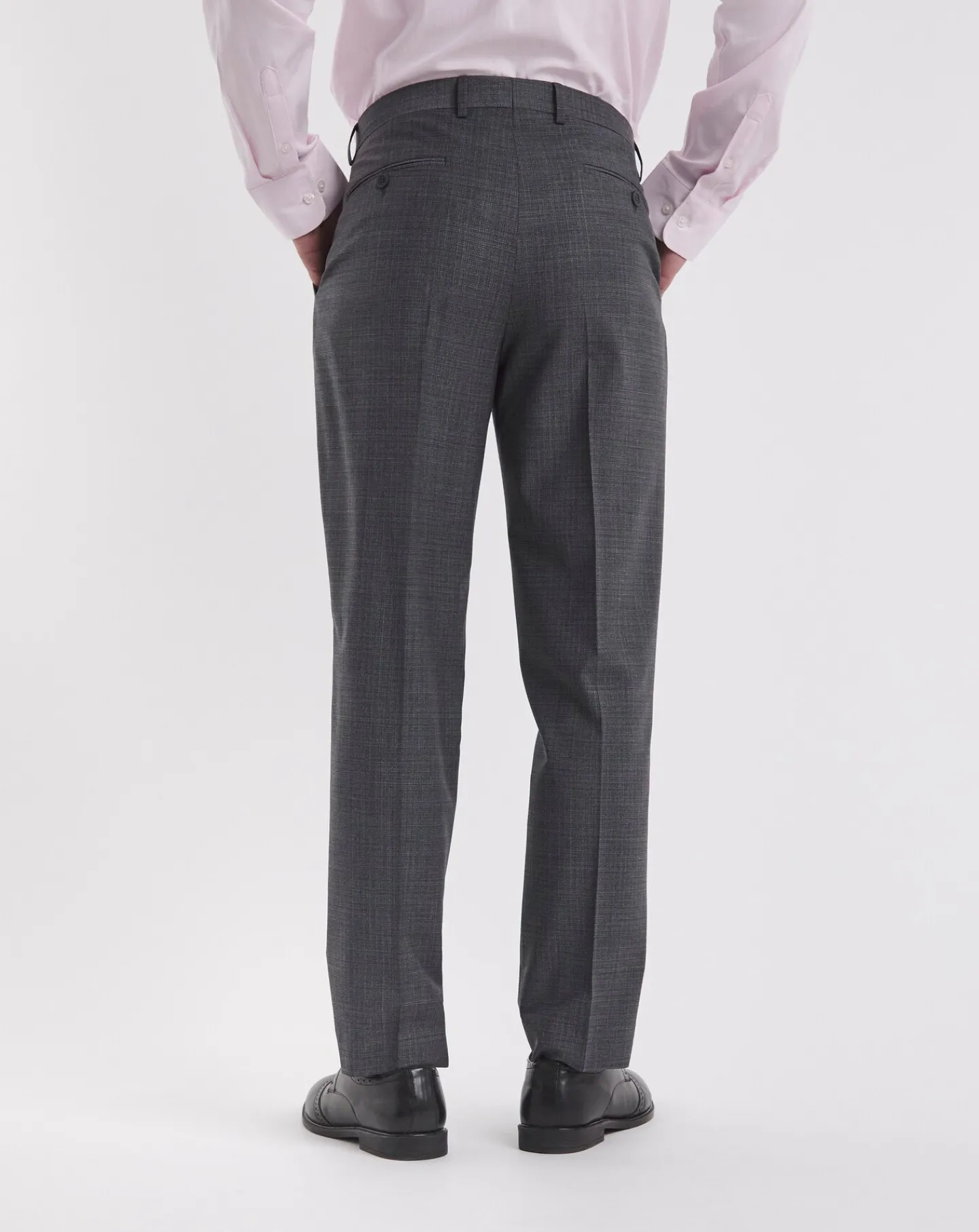 William Hunt Textured Grey Suit Trouser