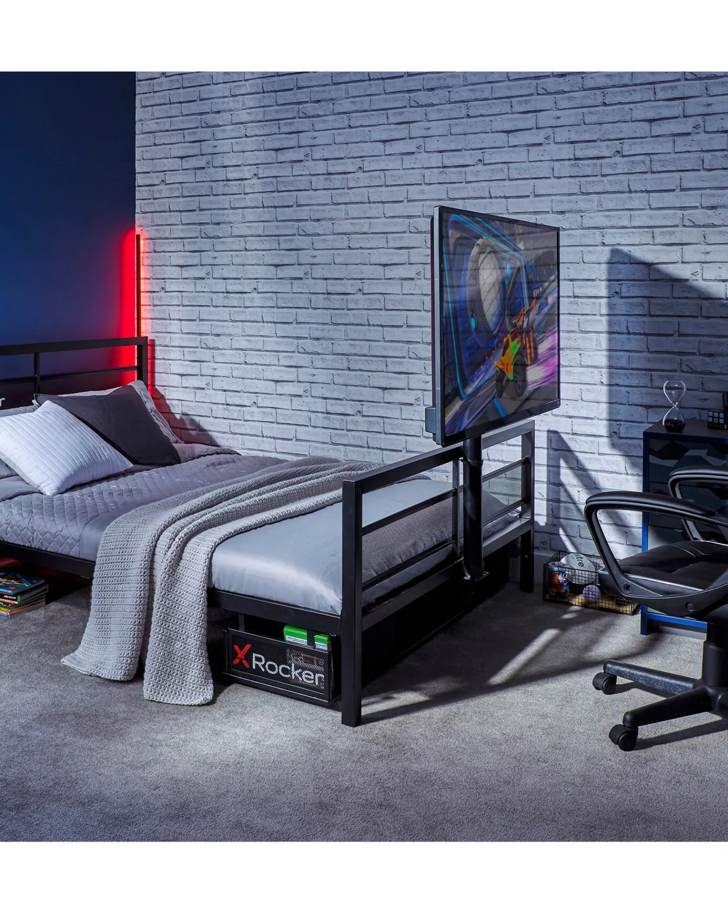 X Rocker Base Camp Double Bed with Vesa Mount Bracket