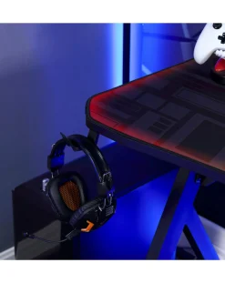 X Rocker Lumio Compact Gaming Desk with 3-Sided App-Controlled LED Lighting