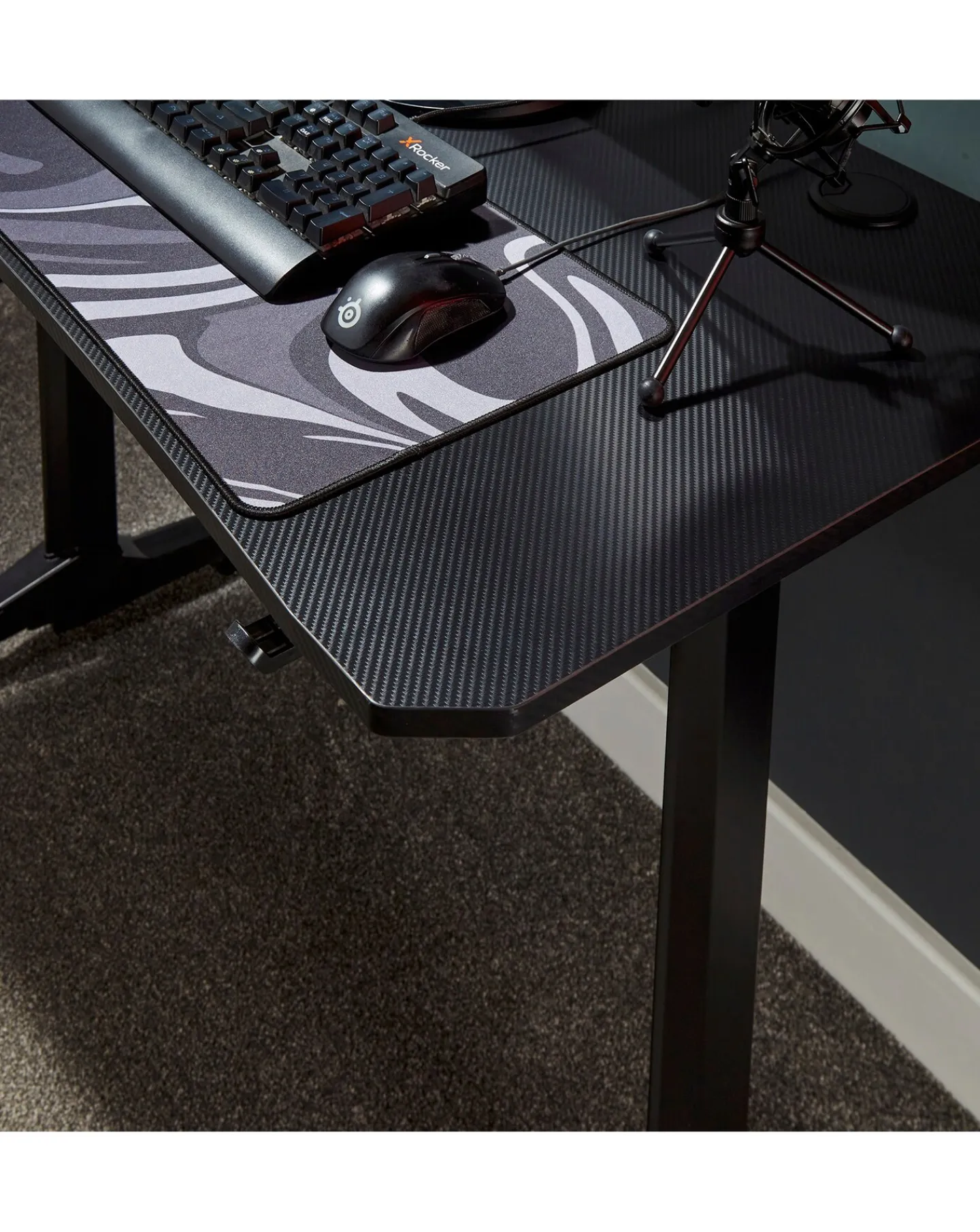 X Rocker Panther Low Profile Esports Gaming Desk